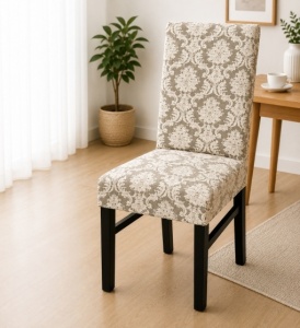 Set 6 Huse Scaune PremiumJaquard Crem