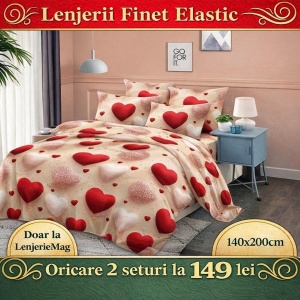 Set Lenjerie cu Elastic Finet Gros 140X200 SKE51