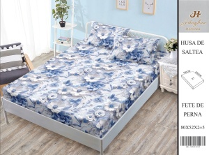 HUSA DE PAT CU ELASTIC CU 2 FETE DE PERNA 160x200cm SHA03