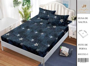 HUSA DE PAT CU ELASTIC CU 2 FETE DE PERNA 160x200cm SHA33