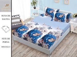 HUSA DE PAT CU ELASTIC CU 2 FETE DE PERNA Premium 180x200cm HSG08