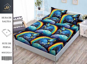HUSA DE PAT CU ELASTIC CU 2 FETE DE PERNA Premium 180x200cm HSG38