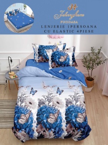 Lenjerie de pat Finet 1 Persoana sau dimensiuni mici cu Elastic Y155