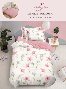 Lenjerie de pat Finet 1 Persoana sau dimensiuni mici cu Elastic Y175