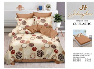 Lenjerie de pat finet 6 piese cu Elastic ST68 - Img 2
