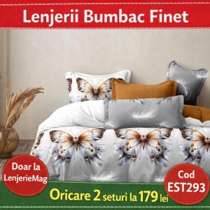 Lenjerie de pat finet 6 piese EST293– Oferta 2 la 179 lei