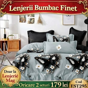 Lenjerie de pat finet 6 piese EST295– Oferta 2 la 179 lei