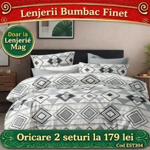 Lenjerie de pat finet 6 piese EST304– Oferta 2 la 179 lei