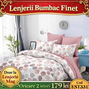 Lenjerie de pat finet 6 piese EST331– Oferta 2 la 179 lei