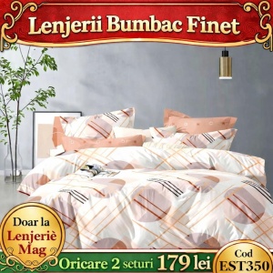 Lenjerie de pat finet 6 piese EST350– Oferta 2 la 179 lei