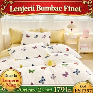 Lenjerie de pat finet 6 piese EST357 – Oferta 2 la 179 lei