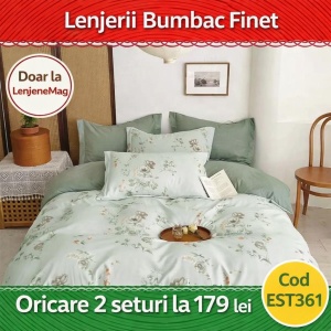 Lenjerie de pat finet 6 piese EST361 – Oferta 2 la 179 lei
