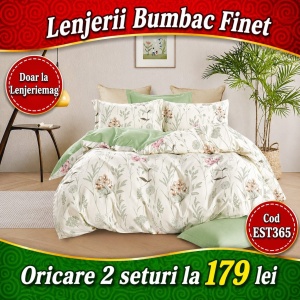 Lenjerie de pat finet 6 piese EST365 – Oferta 2 la 179 lei