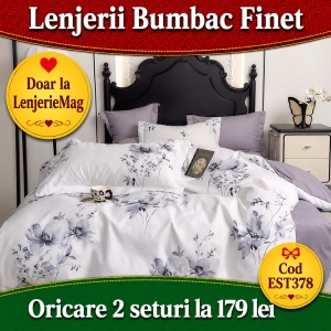 Lenjerie de pat finet 6 piese EST378 – Oferta 2 la 179 lei
