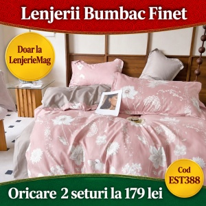 Lenjerie de pat finet 6 piese EST388 – Oferta 2 la 179 lei