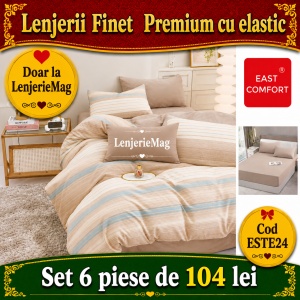 Lenjerie de pat finet 6 piese ESTE24