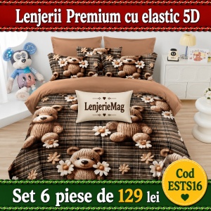 Lenjerie De Pat Finet Premium 6 piese cu elastic 5D ESTS16