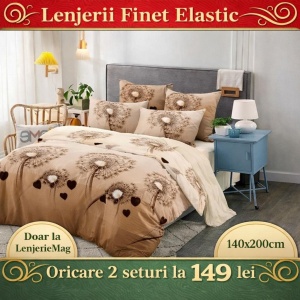 Set Lenjerie cu Elastic Finet Gros 140X200 SKE47