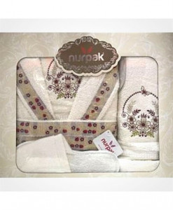 Set Prosop si Halat din Bumbac 3 Piese, Nurpak, SBN3-05