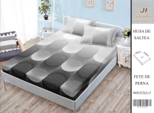 HUSA DE PAT CU ELASTIC CU 2 FETE DE PERNA 160x200cm SHA10