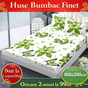 HUSA DE PAT CU ELASTIC CU 2 FETE DE PERNA 160x200cm SKYN05
