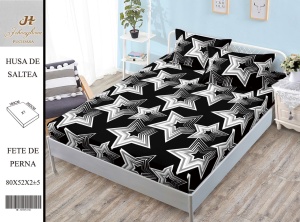 HUSA DE PAT CU ELASTIC CU 2 FETE DE PERNA Premium 180x200cm HSG05