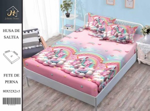 HUSA DE PAT CU ELASTIC CU 2 FETE DE PERNA Premium 180x200cm HSG55