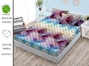 HUSA DE PAT CU ELASTIC CU 2 FETE DE PERNA Premium 180x200cm HSG85