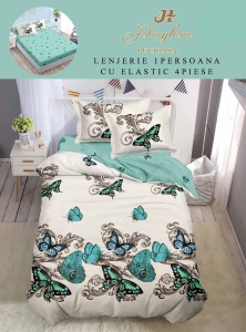 Lenjerie de pat Finet 1 Persoana sau dimensiuni mici cu Elastic Y152
