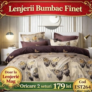 Lenjerie de pat finet 6 piese EST264– Oferta 2 la 179 lei