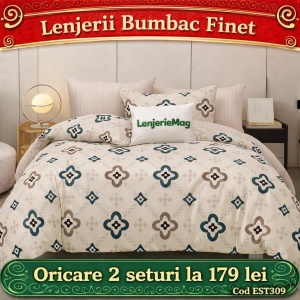 Lenjerie de pat finet 6 piese EST309– Oferta 2 la 179 lei