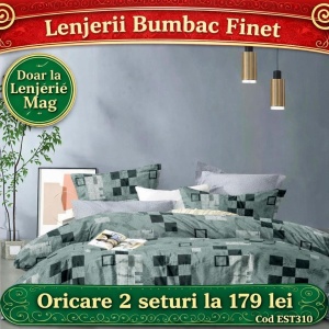 Lenjerie de pat finet 6 piese EST310– Oferta 2 la 179 lei