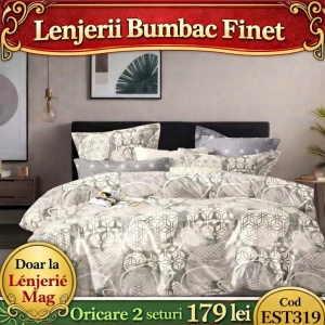 Lenjerie de pat finet 6 piese EST319– Oferta 2 la 179 lei
