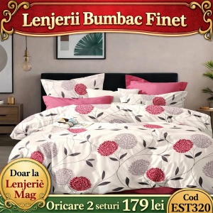Lenjerie de pat finet 6 piese EST320– Oferta 2 la 179 lei