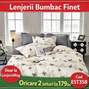 Lenjerie de pat finet 6 piese EST358 – Oferta 2 la 179 lei