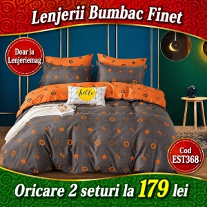 Lenjerie de pat finet 6 piese EST368 – Oferta 2 la 179 lei