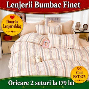 Lenjerie de pat finet 6 piese EST375 – Oferta 2 la 179 lei