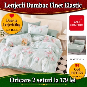 Lenjerie de pat finet 6 piese ESTE27– Oferta 2 la 179 lei