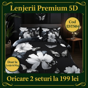 Lenjerie De Pat Finet Premium 6 piese cu elastic 5D ESTS04