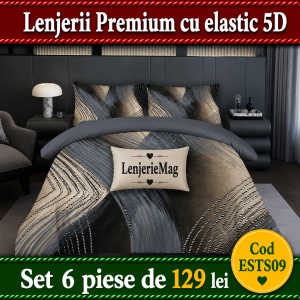 Lenjerie De Pat Finet Premium 6 piese cu elastic 5D ESTS09