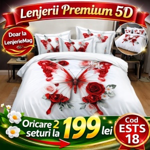 Lenjerie De Pat Finet Premium 6 piese cu elastic 5D ESTS18