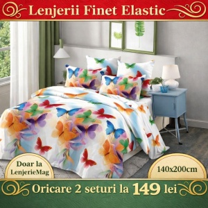 Set Lenjerie cu Elastic Finet Gros 140X200 SKE52