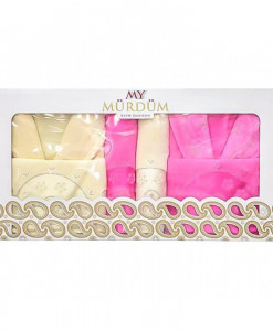 Set Prosoape si Halate din Bumbac 6 Piese, My Murdum, MYM6-01 Roz-Galben