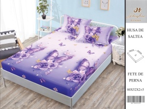HUSA DE PAT CU ELASTIC CU 2 FETE DE PERNA 160x200cm SHA27
