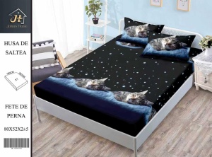 HUSA DE PAT CU ELASTIC CU 2 FETE DE PERNA Premium 180x200cm HSG62