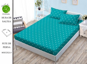 HUSA DE PAT CU ELASTIC CU 2 FETE DE PERNA Premium 180x200cm HSG82