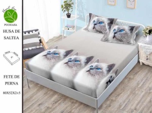 HUSA DE PAT CU ELASTIC CU 2 FETE DE PERNA Premium 180x200cm HSG92