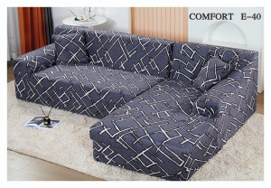 Husa Elastica Pentru Fotoliu / Canapea / Coltar Model Cenusiu New