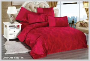 Lenjerie de Pat din Catifea, 2 Persoane, 6 Piese CATE-31
