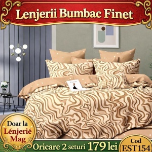 Lenjerie de pat finet 6 piese EST154– Oferta 2 la 179 lei